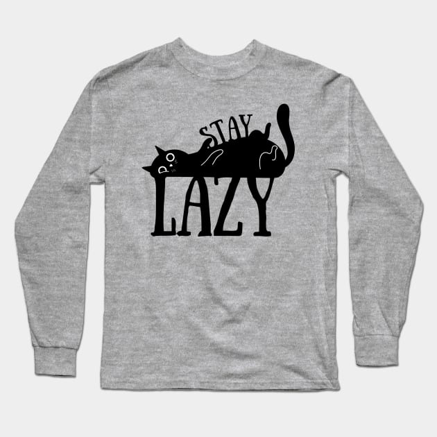 Lazy Cat Long Sleeve T-Shirt by capesandrollerskates 